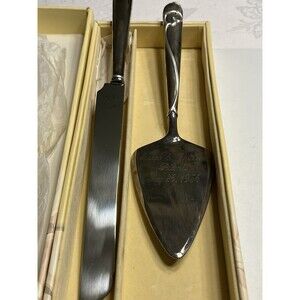 Lenox Forevermore 2-Piece Dessert Set Cake Server & Knife Silver-plated
